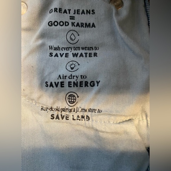 J. Crew Eco Vintage Straight Button Fly Womens Size 27 Raw Hem Jeans - Picture 6 of 7